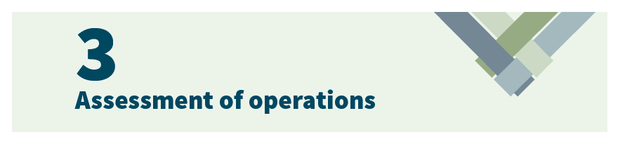 3. Assessment of operations