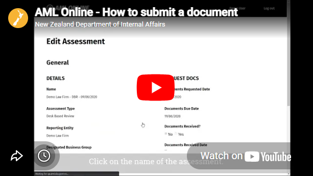 How to submit a document on AML Online