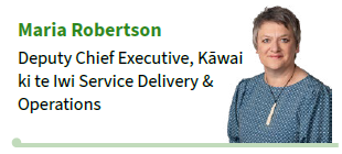 Maria Robertson Deputy Chief Executive, Kāwai ki te Iwi Service Delivery & Operations Maria Robertson Deputy Chief Executive, Kāwai ki te Iwi Service Delivery & Operations