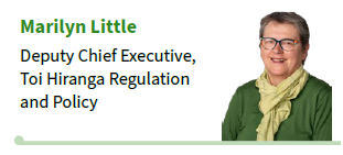 Marilyn Little, Deputy Chief Executive, Toi Hiranga Regulation and Policy Marilyn Little, Deputy Chief Executive, Toi Hiranga Regulation and Policy